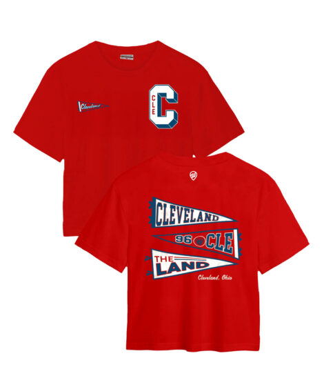 Cleveland Pennant Front/Back Women’s Easy Tee