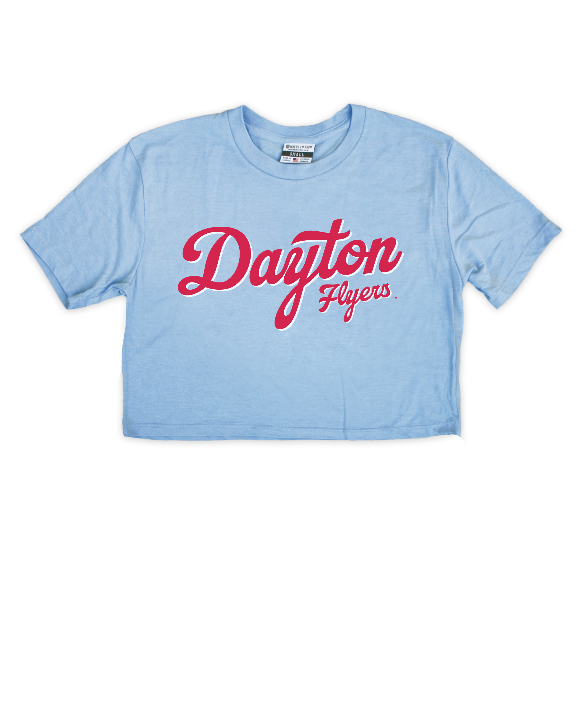 Dayton Flyers Light Blue Crop Top
