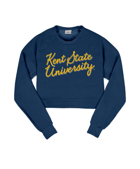 Kent State University Navy Crop Sweatshirt