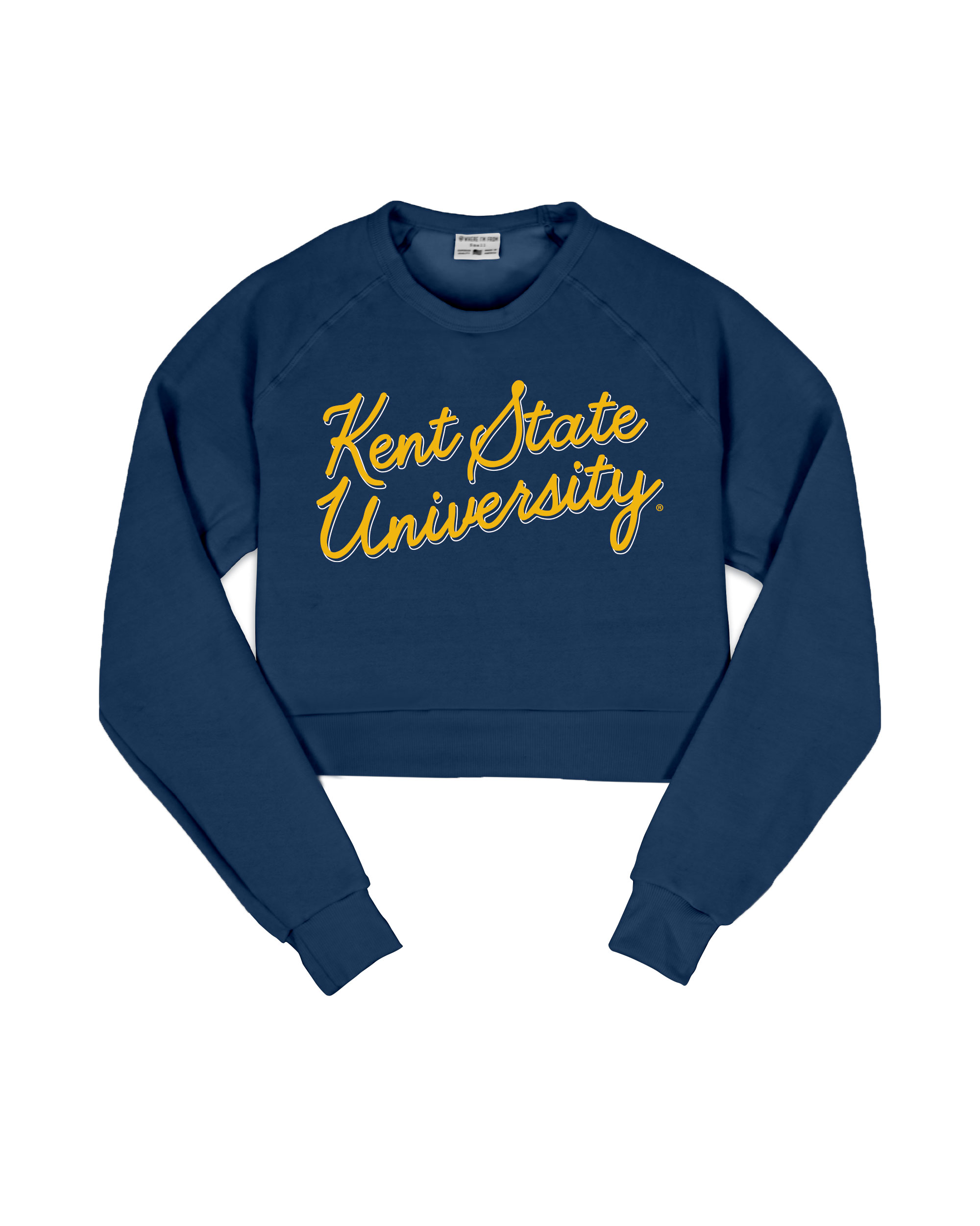 Kent State University Navy Crop Sweatshirt