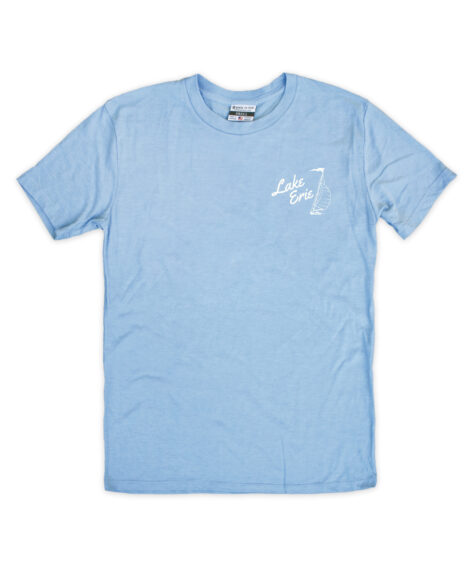 Lake Erie Sailing Front/Back Light Blue Crew T-Shirt