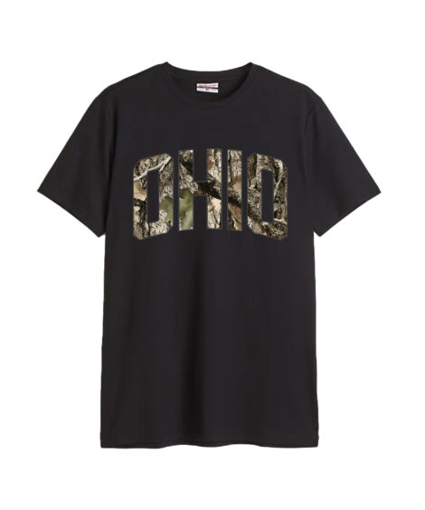 Ohio Camo Black Cotton Crew