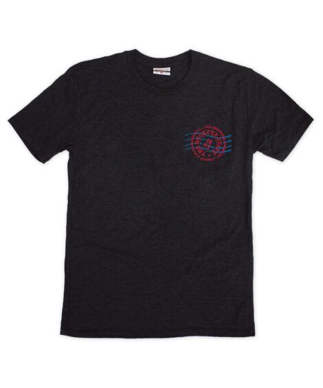 Ohio With Love Stamps Front/Back Black Crew T-Shirt