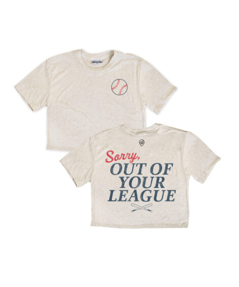 Out of Your League Front/Back Oatmeal Crop Top