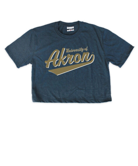 University of Akron Navy Crop Top