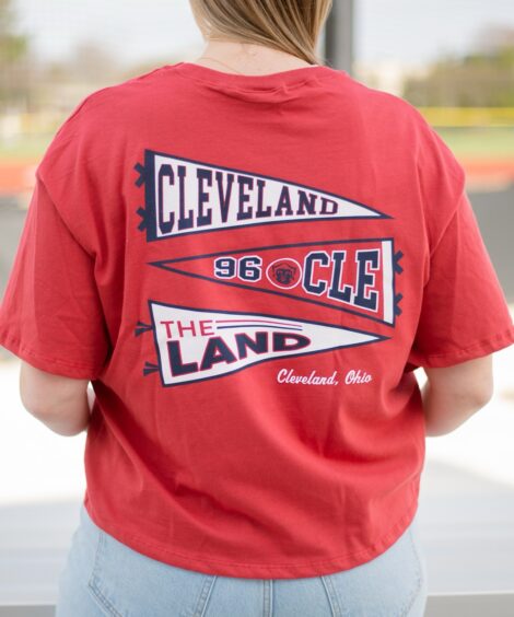 Cleveland Pennant Front/Back Women’s Easy Tee