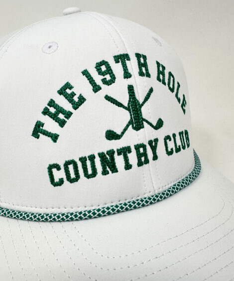 The 19th Hole Country Club White Rope Hat