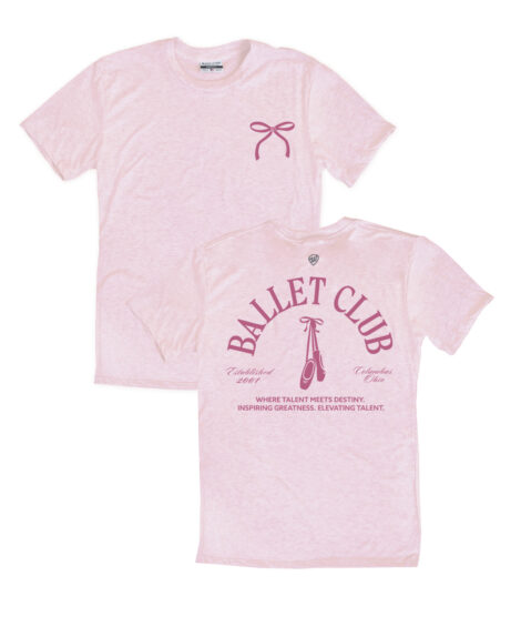 Ballet Club F/B Light Pink Toddler Crew