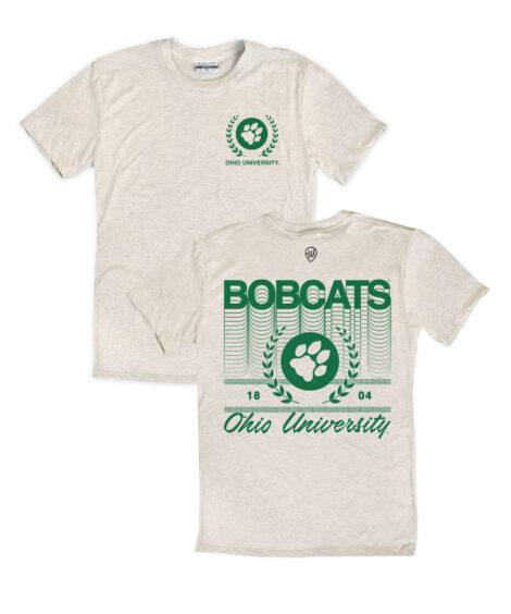 Ohio University Vines Front/Back Oatmeal Crew T-Shirt