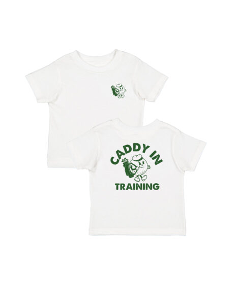 Caddy In Training Front/Back White Toddler Crew