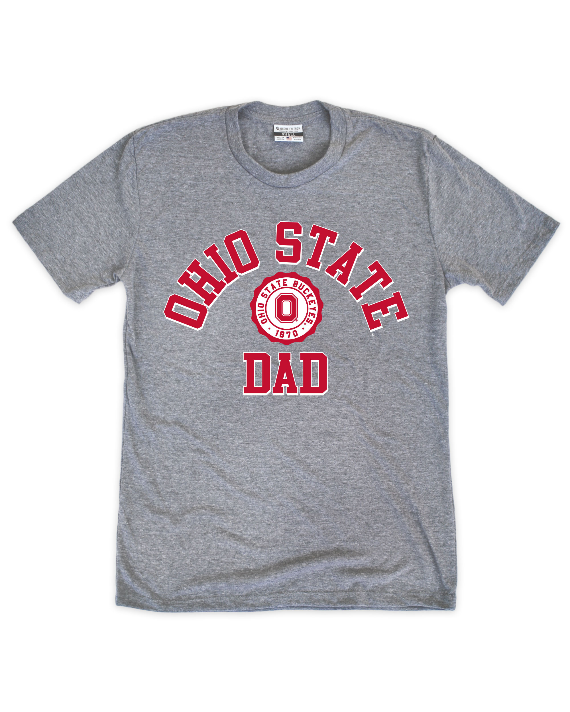 Ohio State Dad Seal Gray Crew