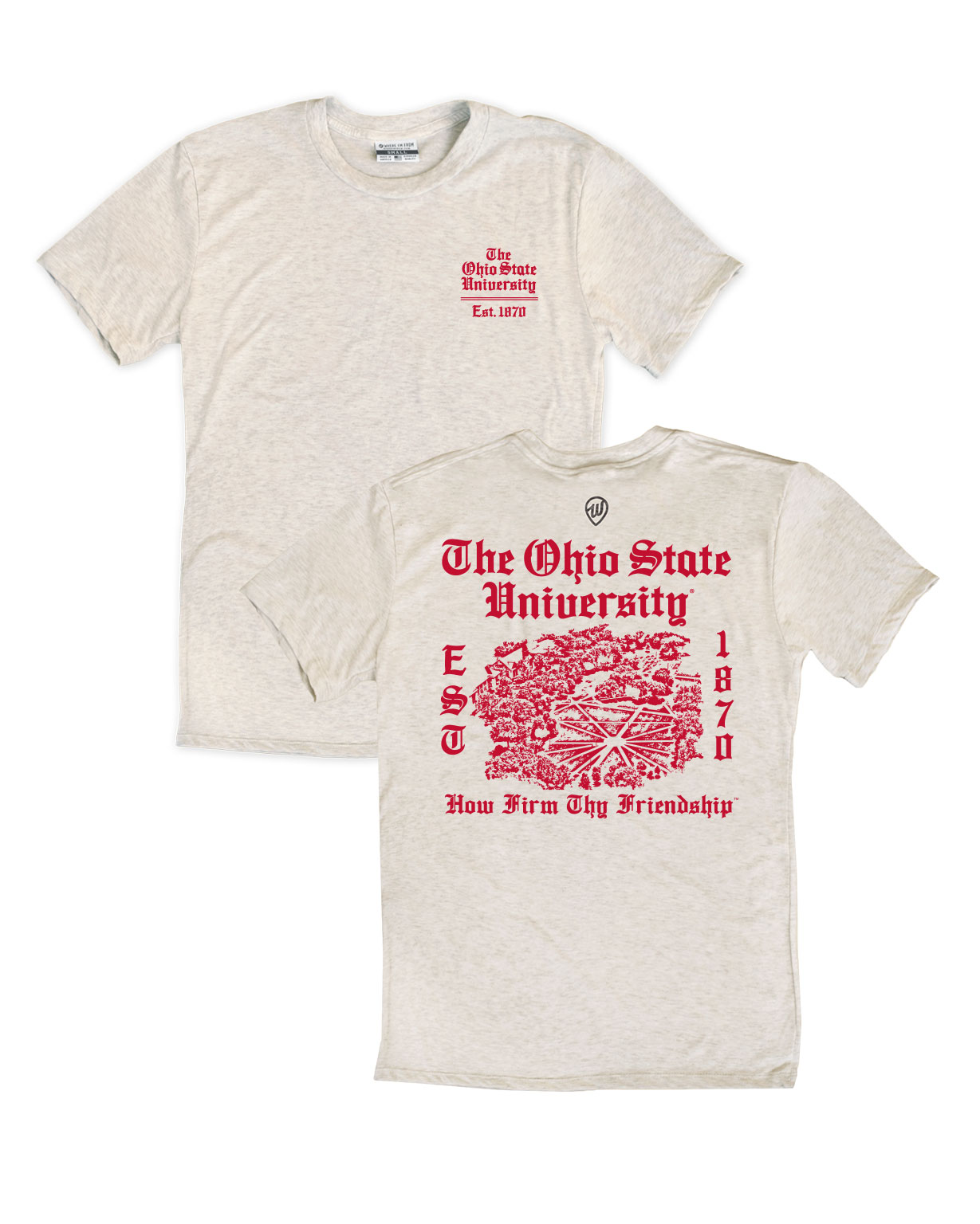 The Ohio State University Est 1870 Front/Back Oatmeal Crew