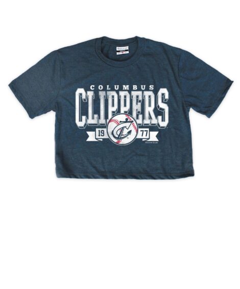 Columbus Clippers Baseball Navy Crop Top